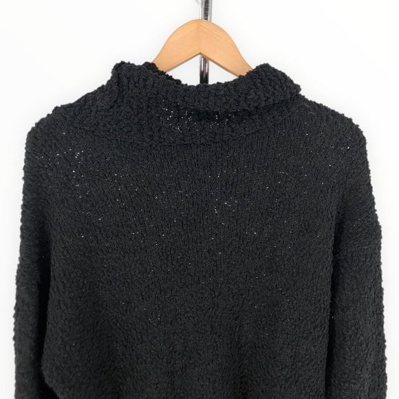Bobeau Black Boucle Nubby Long Sleeve Mock Neck Sweater size 1X - Picture 8 of 13